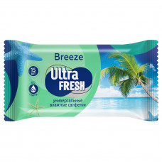 Салфетки влажные Ultra Fresh Breeze 15 штук