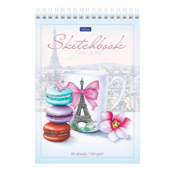 Блокнот-Sketchbook А5, 80л, Hatber 