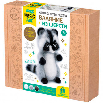 Набор для творчества Валяние шерстью Енот 05588   