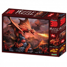 10090 Пазл Super 3D «Огненный дракон», 500 детал., 6+