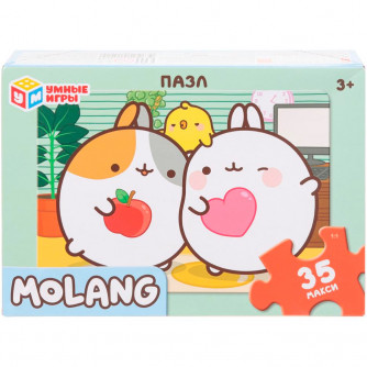 Molang. Макси-пазлы в коробке. Пазл 35 деталей. 180х127х35 мм. Умные игры 4630395015929  