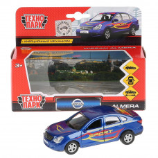 Машина металл Nissan Almera спорт 12см, открыв.двери и багажник,инерц. в кор. Технопарк в кор.2*24шт SB-17-47-NA-S-WB