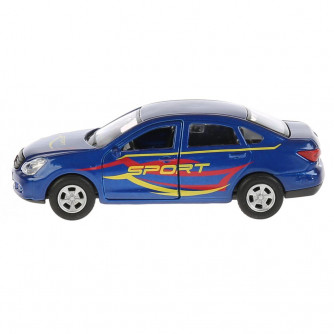 Машина металл Nissan Almera спорт 12см, открыв.двери и багажник,инерц. в кор. Технопарк в кор.2*24шт SB-17-47-NA-S-WB