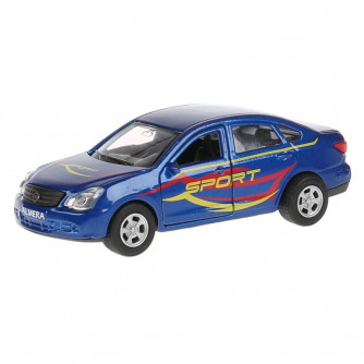 Машина металл Nissan Almera спорт 12см, открыв.двери и багажник,инерц. в кор. Технопарк в кор.2*24шт SB-17-47-NA-S-WB