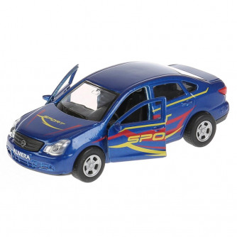 Машина металл Nissan Almera спорт 12см, открыв.двери и багажник,инерц. в кор. Технопарк в кор.2*24шт SB-17-47-NA-S-WB