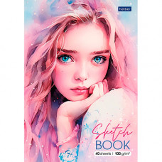 Блокнот-SketchBook А5, 40л, Hatber 