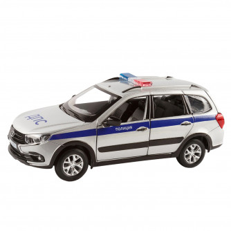 Металлическая машинка Автопанорама Lada Granta Cross Полиция JB1251202