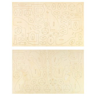 Сборная модель из дерева Револьвер СМ-4720-А4 Сборная модель из дерева Револьвер СМ-4720-А4