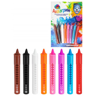 Набор декор-й косм. для детей. Аквагрим для лица и тела.( 8 цв. ) КС-1173   