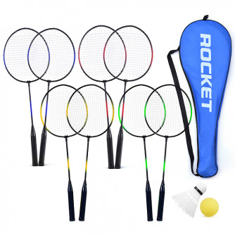 Набор Бадминтон (2 ракетки, волан,мячик) в сетке R0176   
