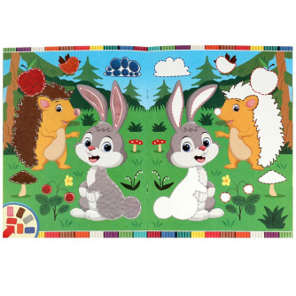 Лесные животные . Рисуем пластилином. 210х285мм. Скрепка. 8 стр. Умка 978-5-506-08949-0  