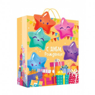 Пакет подарочный с фигурной вырубкой xl, 33,5*45*15 см ЧУДО ПРАЗДНИК PXLF-112911-HB5   