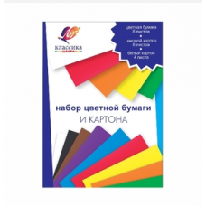 Набор д/дет.творч.цв.бум+цв.карт,А4, Луч, папка, 