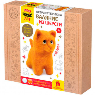 Набор для творчества Валяние шерстью Котик 05590   
