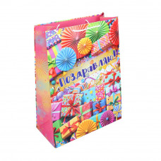 Пакет подарочный МАТОВЫЙ l,подарки,140 гр/м2 ЧУДО ПРАЗДНИК PL-123149-HBZ8  