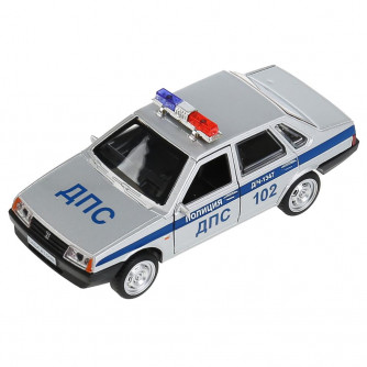 Металлическая машинка Технопарк Lada 21099 Спутник Полиция 21099-12SLPOL-SR