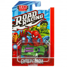 Машина металл ROAD RACING супергерои 7,5 см, в ассорт, блист. Технопарк RR-7-076-R   