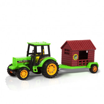 Фрикционная игрушка Handers Трактор с прицепом Перевозчик дома HAC1608-111