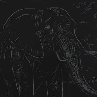 Гравюра Животные Африки Большой слон Гр-708