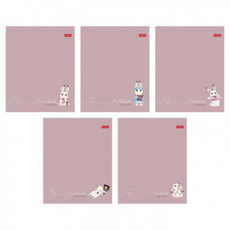 Тетрадь 48л.кл.скрепка Hatber, 