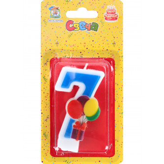 Свеча для торта Цифра 7 С-5931