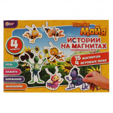 Пчелка Майя. Магнитная игра в коробке. 15 магнитов, 4 игровых поля. Умные игры4680107907462