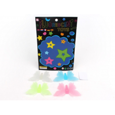 Набор наклеек флюоресцентных Бабочки 2136412