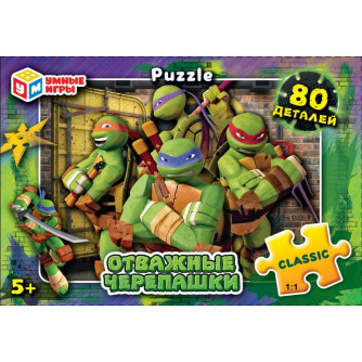 Пазл 80 элементов Умные игры Отважные черепашки 4650250583530 Пазл 80 элементов Умные игры Отважные черепашки 4650250583530