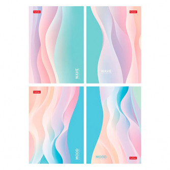 Блокнот А6 24л.кл.скрепка,карт.обл.Hatber, 