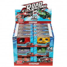 Машина металл ROAD RACING СУПЕРКАР 7,5 см, в ассорт, дисплей Технопарк RR-7-65198-R