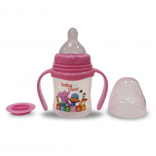 Бутылочка с ручками Babyland розовая 107