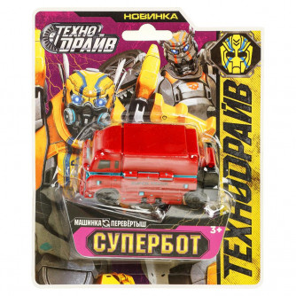 Машина трансформирующаяся СУПЕРБОТ (вывертыш), блист.14*17*3см ТЕХНОДРАЙВ 1806L068-RS3 Машина трансформирующаяся СУПЕРБОТ (вывертыш), блист.14*17*3см ТЕХНОДРАЙВ 1806L068-RS3