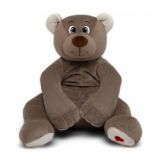 KULT Мягкая игрушка медведь Лари, 70см (сидя 35см), бежево-серый (МЛари/35/270-1)