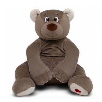 KULT Мягкая игрушка медведь Лари, 70см (сидя 35см), бежево-серый (МЛари/35/270-1)
