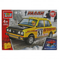 LADA конструктор lada-2106 ралли, 33 дет. (легко собрать) Город мастеров 57004-KK
