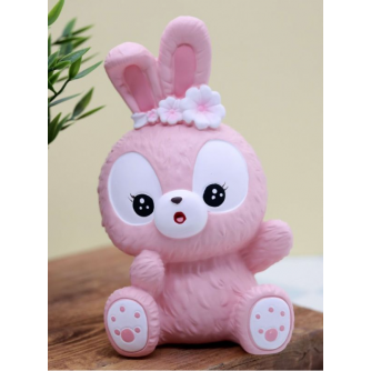 Копилка «Surprised bunny», pink (20 см), пластик 1043-1A