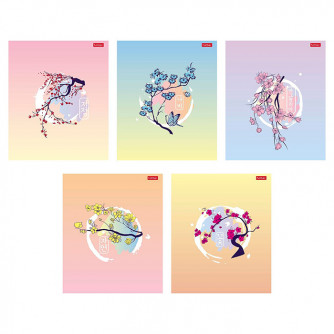 Тетрадь 48л.кл.скрепка Hatber, 