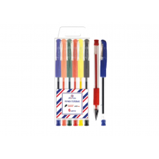 Набор ручек гелевых 6шт Attomex АССОРТИ 0,5мм, блистер 5051646   