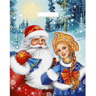 Пакет полиэтиленовый Дед Мороз и Снегурочка ПП-7307