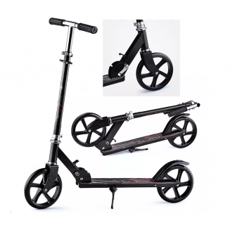 Самокат 2-х кол., черный, PU/ 200 мм, ABEC 7, в коробке U038448Y   