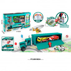 Автовоз 660-A350 с набором машин зеленый в кор. FCJ0615634  