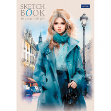 Блокнот-SketchBook А5, 40л, Hatber 