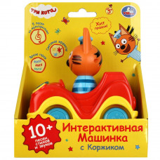 Машинка с фигуркой коржика ТРИ КОТА 10 + песен, стихов и фраз в кор. Умка HT1372-R