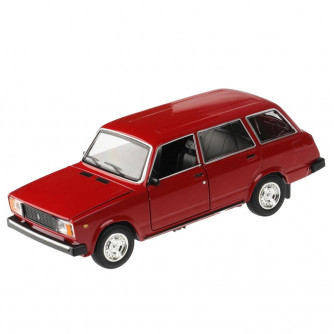 Машина металл свет-звук LADA 2104, 17 см, дв., кап., баг., инер.,крас., кор. Технопарк в кор.2*12шт VAZ-2104-DR