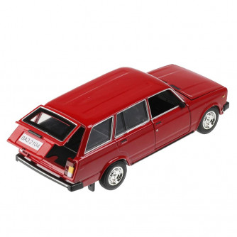 Машина металл свет-звук LADA 2104, 17 см, дв., кап., баг., инер.,крас., кор. Технопарк в кор.2*12шт VAZ-2104-DR