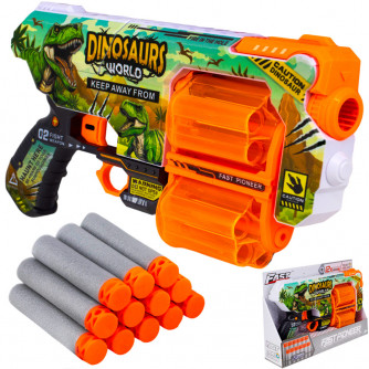 Пистолет BH147 Динозавр с безопасными пулями в кор. FCJ1183667   