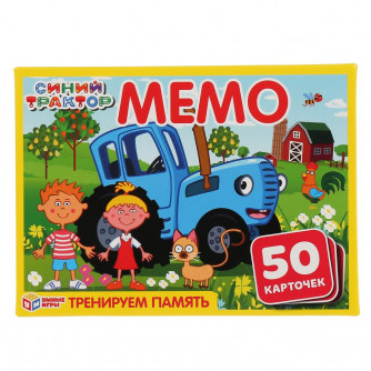 Карточная игра мемо УМка Синий трактор 4680013719982