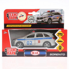ТЕХНОПАРК. МАШИНА МЕТАЛЛ. KIA SORENTO PRIME ПОЛИЦИЯ 12СМ, ОТКРЫВ. ДВЕРИ, ИНЕРЦ В КОР в кор.2*24шт SB-17-75-KS-P-WB
