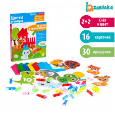 IQ-ZABIAKA IQ-игра с прищепками «Цвета и цифры»  3734796