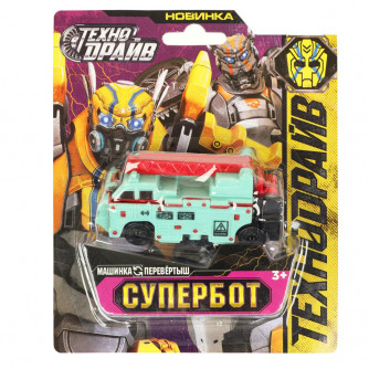 Машина трансформирующаяся СУПЕРБОТ (вывертыш), блист.14*17*3см ТЕХНОДРАЙВ 2010L076-RS1     